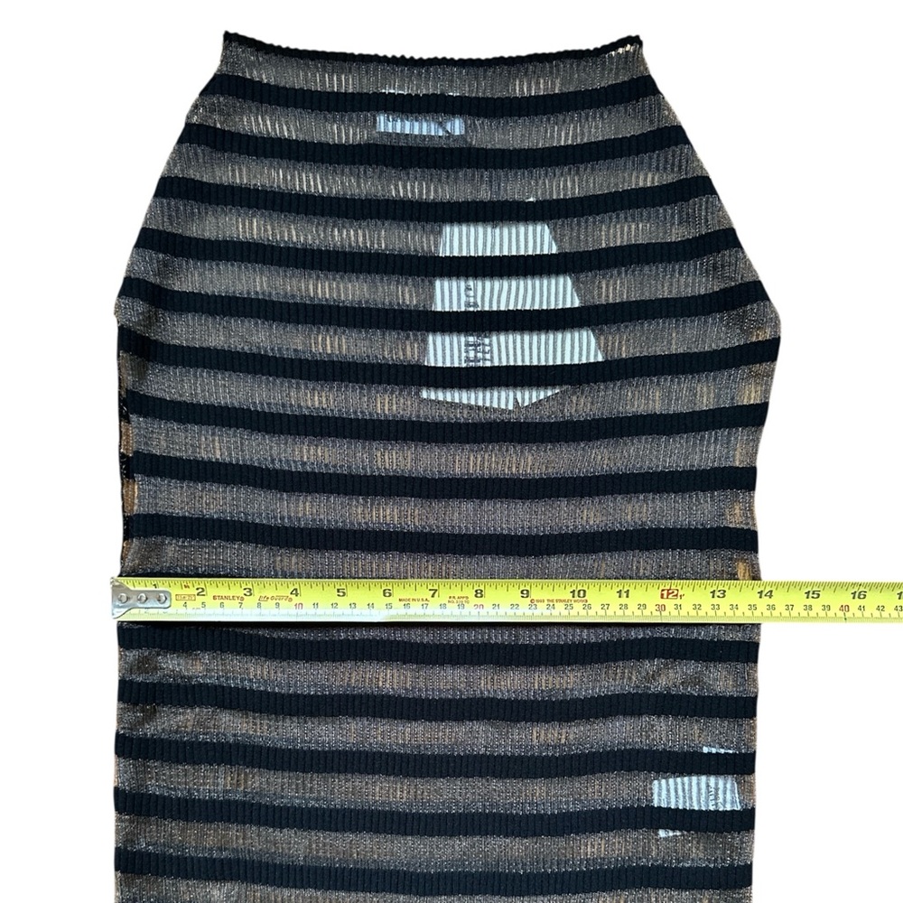 NWT Jean Paul Gaultier Marinière Striped Black Mesh Dress - Picture 14 of 15